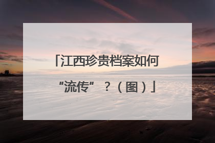 江西珍贵档案如何“流传”？（图）