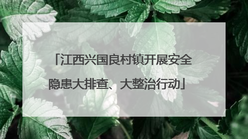 江西兴国良村镇开展安全隐患大排查、大整治行动