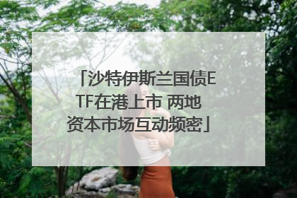 沙特伊斯兰国债ETF在港上市 两地资本市场互动频密