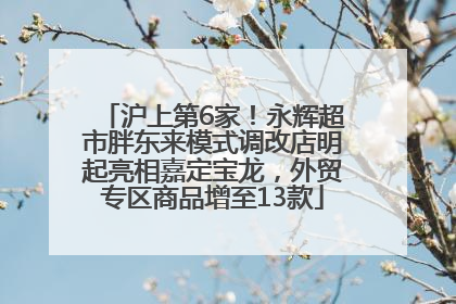 沪上第6家！永辉超市胖东来模式调改店明起亮相嘉定宝龙，外贸专区商品增至13款