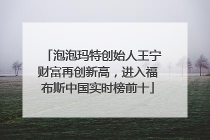 泡泡玛特创始人王宁财富再创新高，进入福布斯中国实时榜前十