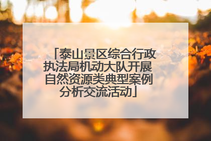泰山景区综合行政执法局机动大队开展自然资源类典型案例分析交流活动