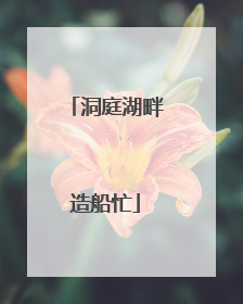 洞庭湖畔造船忙