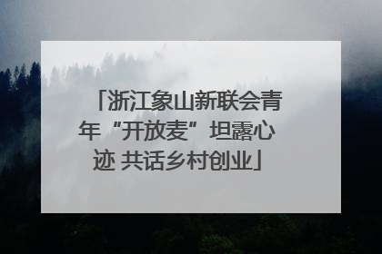 浙江象山新联会青年“开放麦”坦露心迹 共话乡村创业