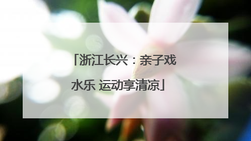 浙江长兴：亲子戏水乐 运动享清凉