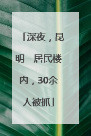 深夜，昆明一居民楼内，30余人被抓
