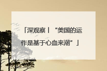 深观察丨“美国的运作是基于心血来潮”