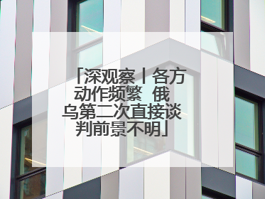 深观察丨各方动作频繁  俄乌第二次直接谈判前景不明