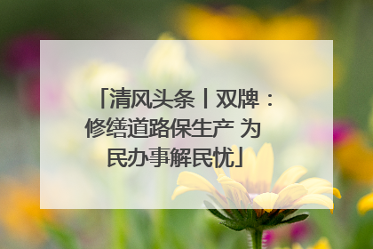 清风头条丨双牌：修缮道路保生产 为民办事解民忧