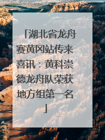 湖北省龙舟赛黄冈站传来喜讯：黄科崇德龙舟队荣获地方组第一名