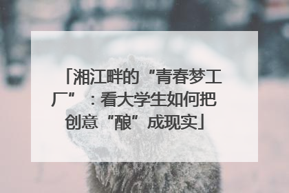 湘江畔的“青春梦工厂”：看大学生如何把创意“酿”成现实