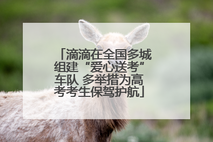 滴滴在全国多城组建“爱心送考”车队 多举措为高考考生保驾护航