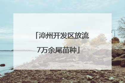 漳州开发区放流7万余尾苗种