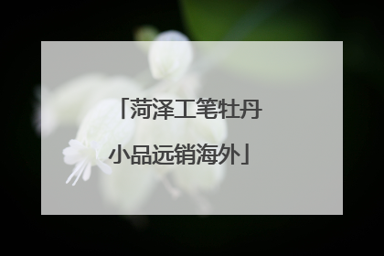 菏泽工笔牡丹小品远销海外