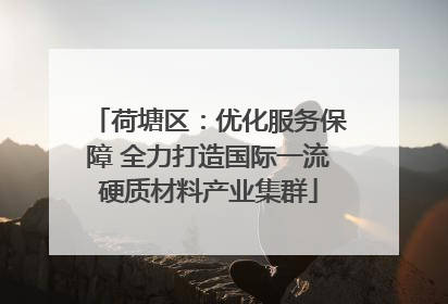 荷塘区：优化服务保障 全力打造国际一流硬质材料产业集群