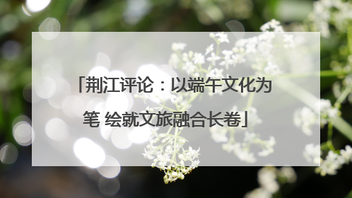荆江评论：以端午文化为笔 绘就文旅融合长卷