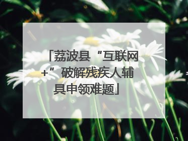 荔波县“互联网+”破解残疾人辅具申领难题
