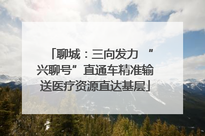 聊城：三向发力 “兴聊号”直通车精准输送医疗资源直达基层