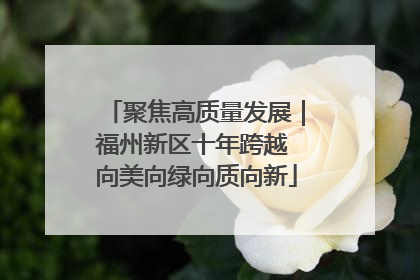聚焦高质量发展｜福州新区十年跨越 向美向绿向质向新