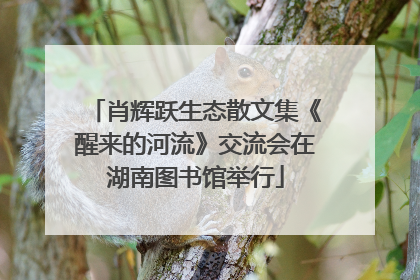肖辉跃生态散文集《醒来的河流》交流会在湖南图书馆举行