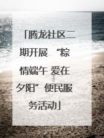 腾龙社区二期开展 “粽情端午 爱在夕阳”便民服务活动