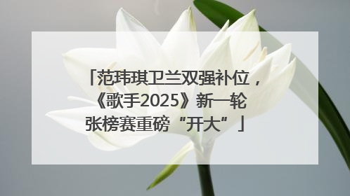 范玮琪卫兰双强补位，《歌手2025》新一轮张榜赛重磅“开大”