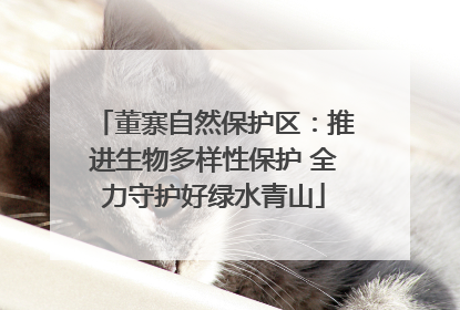 董寨自然保护区：推进生物多样性保护 全力守护好绿水青山