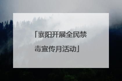 襄阳开展全民禁毒宣传月活动