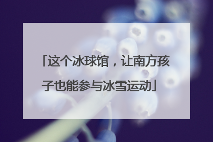 这个冰球馆，让南方孩子也能参与冰雪运动