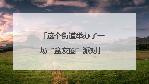 这个街道举办了一场“盆友圈”派对