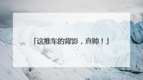 这推车的背影，真帅！