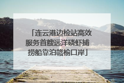 连云港边检站高效服务首艘远洋磷虾捕捞船靠泊赣榆口岸