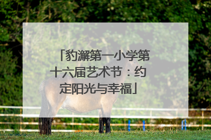 豹澥第一小学第十六届艺术节：约定阳光与幸福