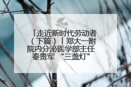 走近新时代劳动者（下篇）丨郑大一附院内分泌医学部主任秦贵军 “三盏灯”下的医者人生