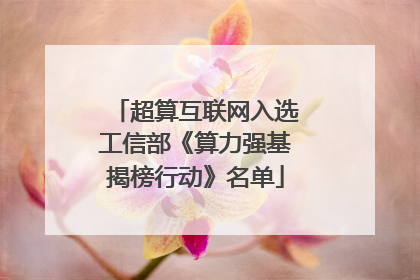 超算互联网入选工信部《算力强基揭榜行动》名单