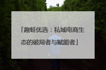 趣蛙优选:私域电商生态的破局者与赋能者
