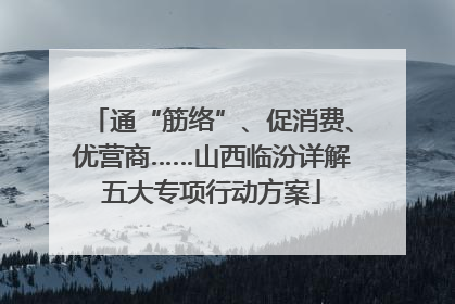 通“筋络”、促消费、优营商……山西临汾详解五大专项行动方案