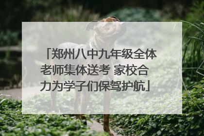 郑州八中九年级全体老师集体送考 家校合力为学子们保驾护航