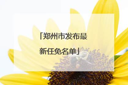 郑州市发布最新任免名单