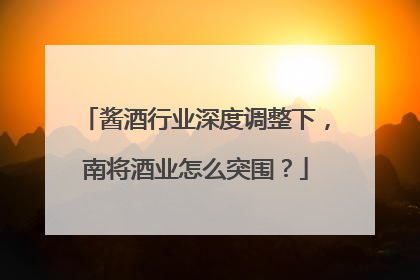 酱酒行业深度调整下，南将酒业怎么突围？