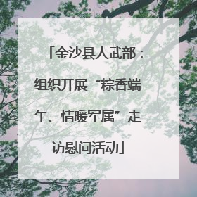 金沙县人武部：组织开展“粽香端午、情暖军属”走访慰问活动