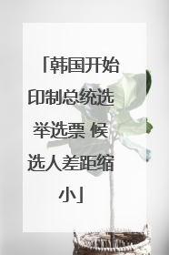 韩国开始印制总统选举选票 候选人差距缩小