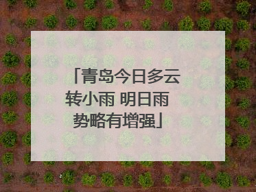 青岛今日多云转小雨 明日雨势略有增强
