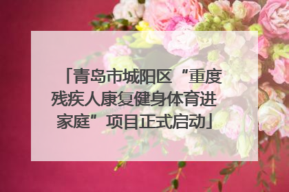 青岛市城阳区“重度残疾人康复健身体育进家庭”项目正式启动