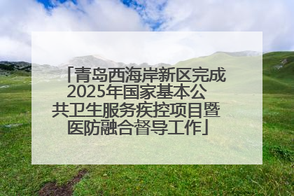 青岛西海岸新区完成2025年国家基本公共卫生服务疾控项目暨医防融合督导工作