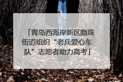 青岛西海岸新区隐珠街道组织“老兵爱心车队”志愿者助力高考