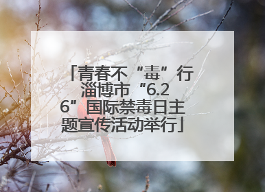 青春不“毒”行 淄博市“6.26”国际禁毒日主题宣传活动举行