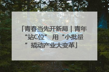 青春当先开新局｜青年“站C位” 用“小批量”撬动产业大变革