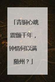 青铜心跳震颤千年，钟情何以满随州？