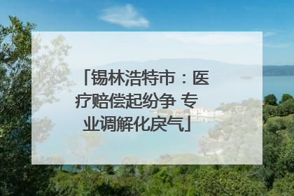 锡林浩特市：医疗赔偿起纷争 专业调解化戾气
